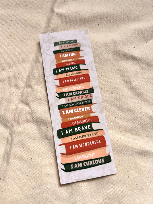 Affirmation Reading Books - Kids Bookmark