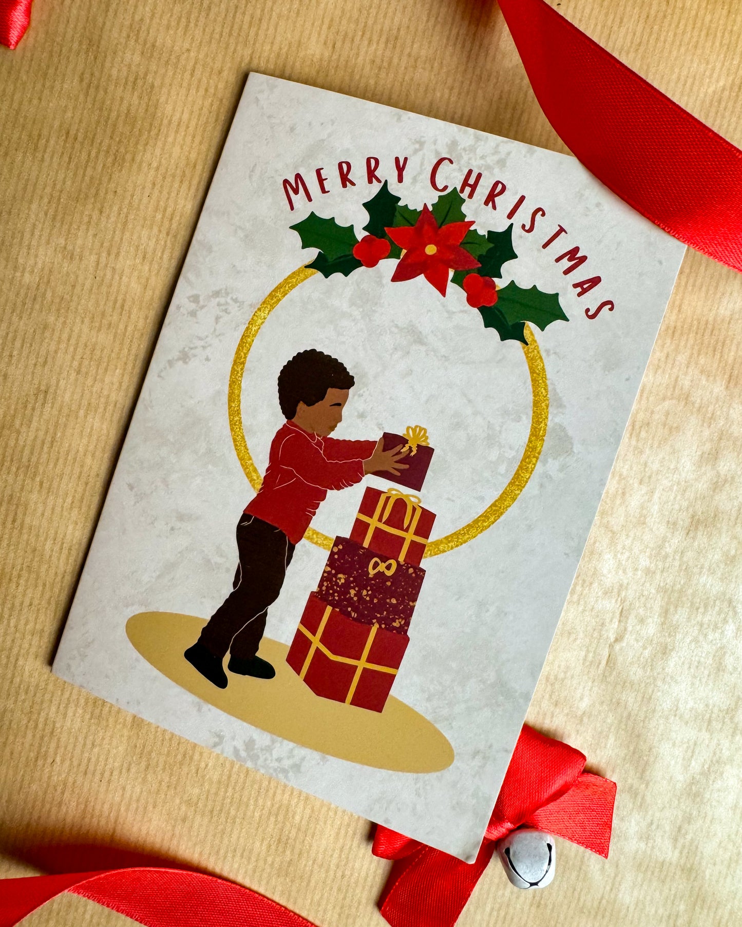 Christmas Party Gift Boy Christmas Card 6 A6 Card Multipack