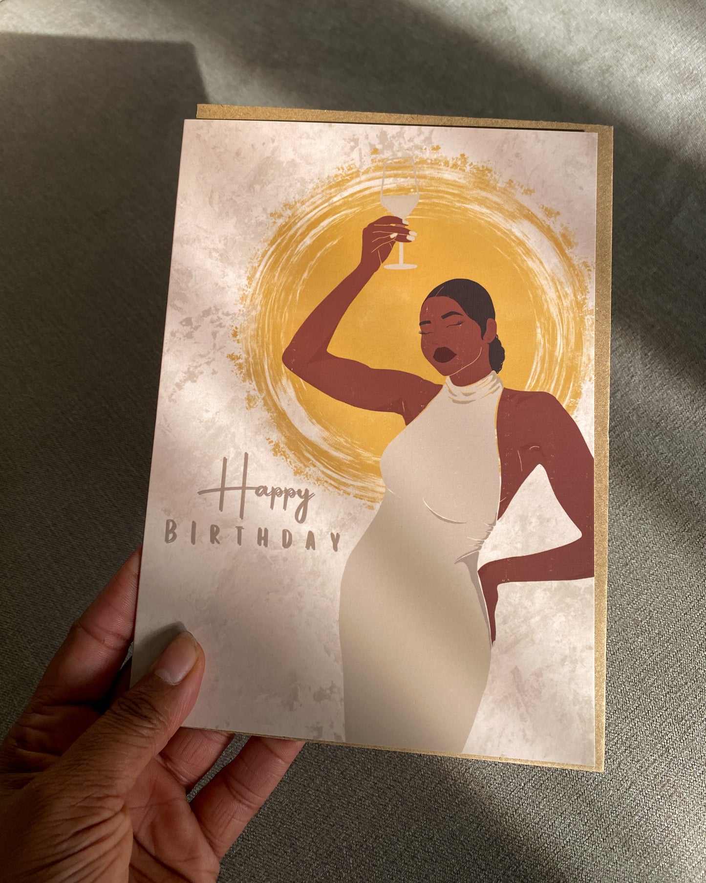 Cheers Happy Birthday - Black Woman Birthday Card