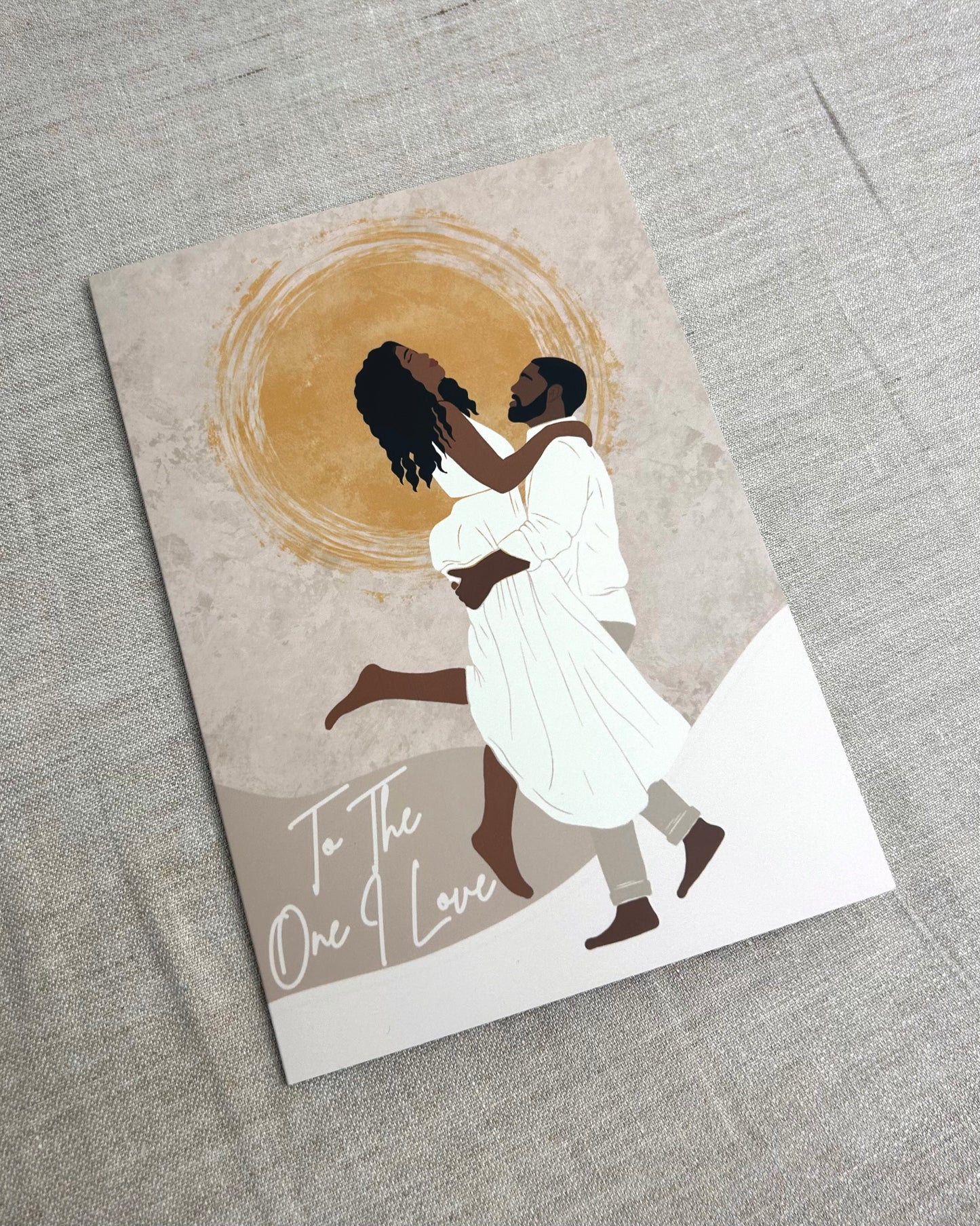 To The One I Love Embracing Lover’s - Black Love Valentines Day Greetings Card