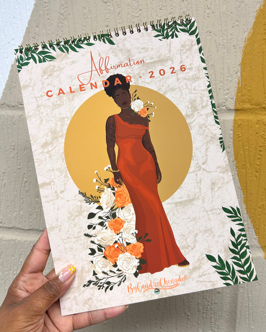 2026 Double Page Art Affirmations Wall Calendar