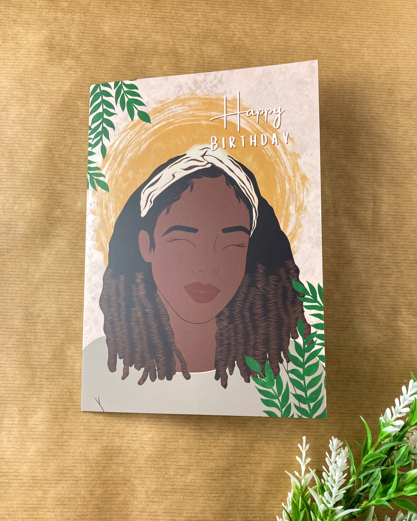 Nika’s Locs Black Woman Happy Birthday Card