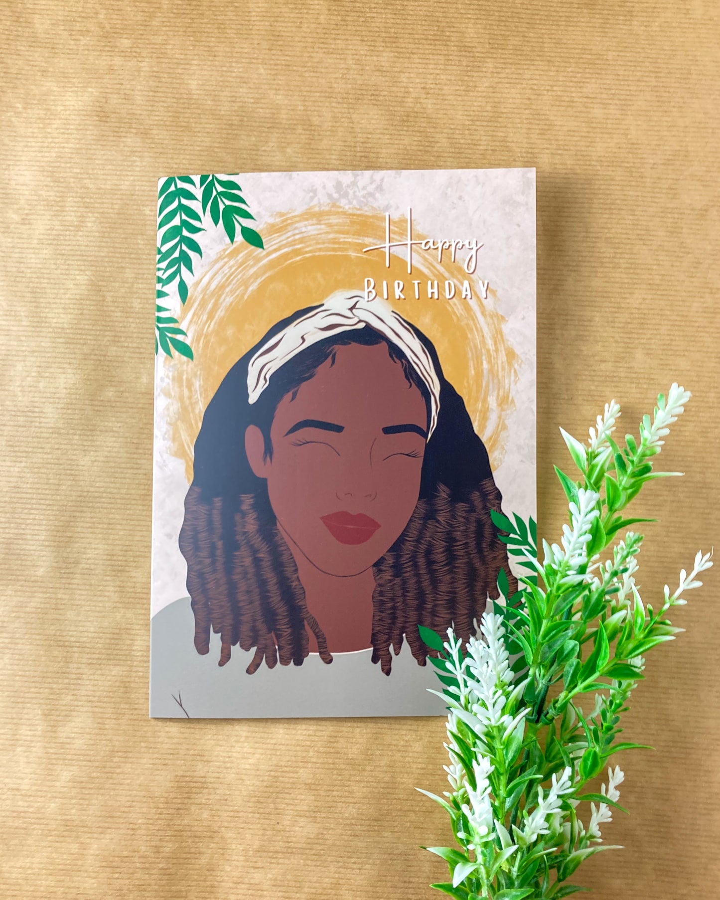 Nika’s Locs Black Woman Happy Birthday Card