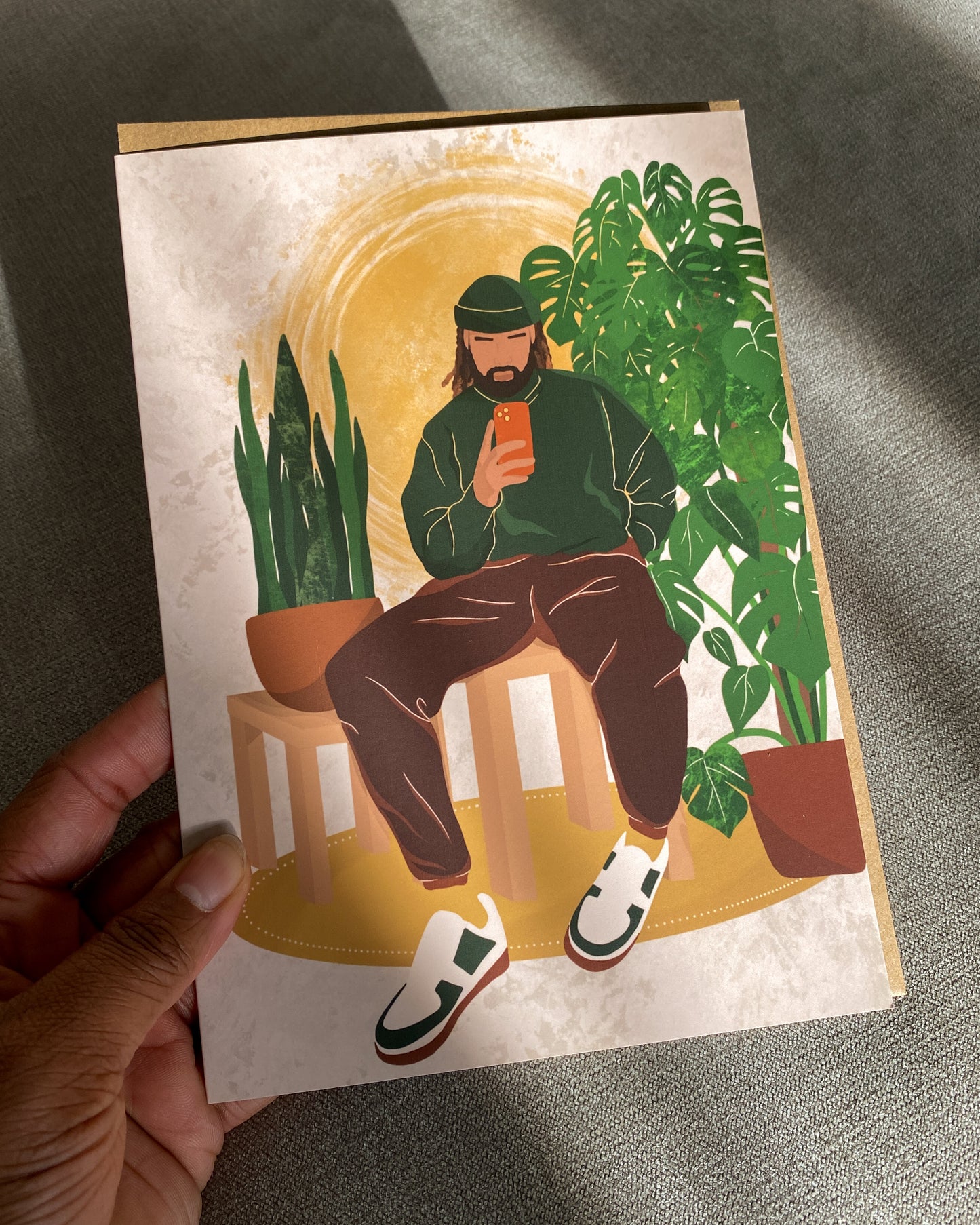 AC’s Blank Black Man Locs Celebration Card