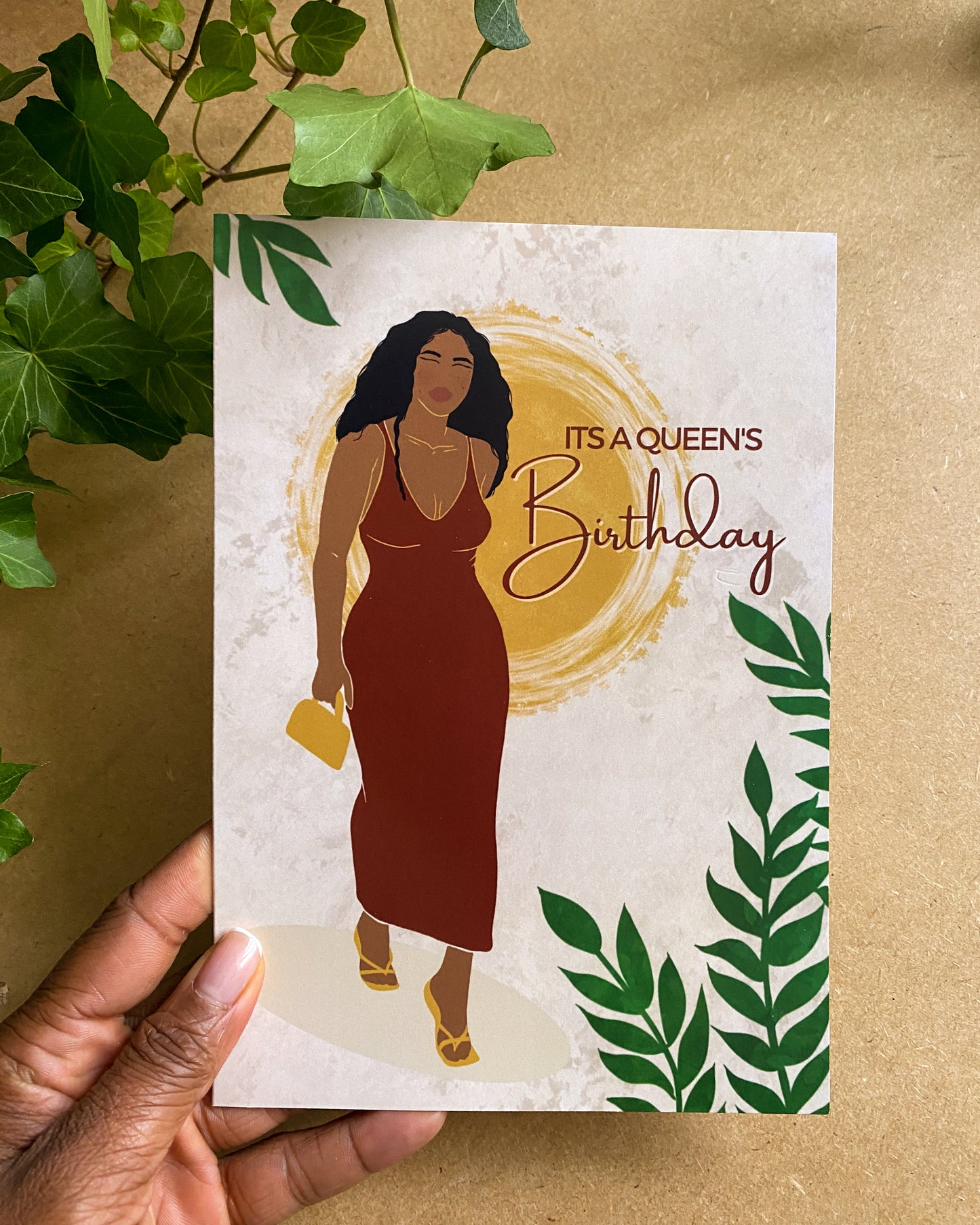 Destiny’s It’s a Queens Birthday - Black Woman Celebration Card