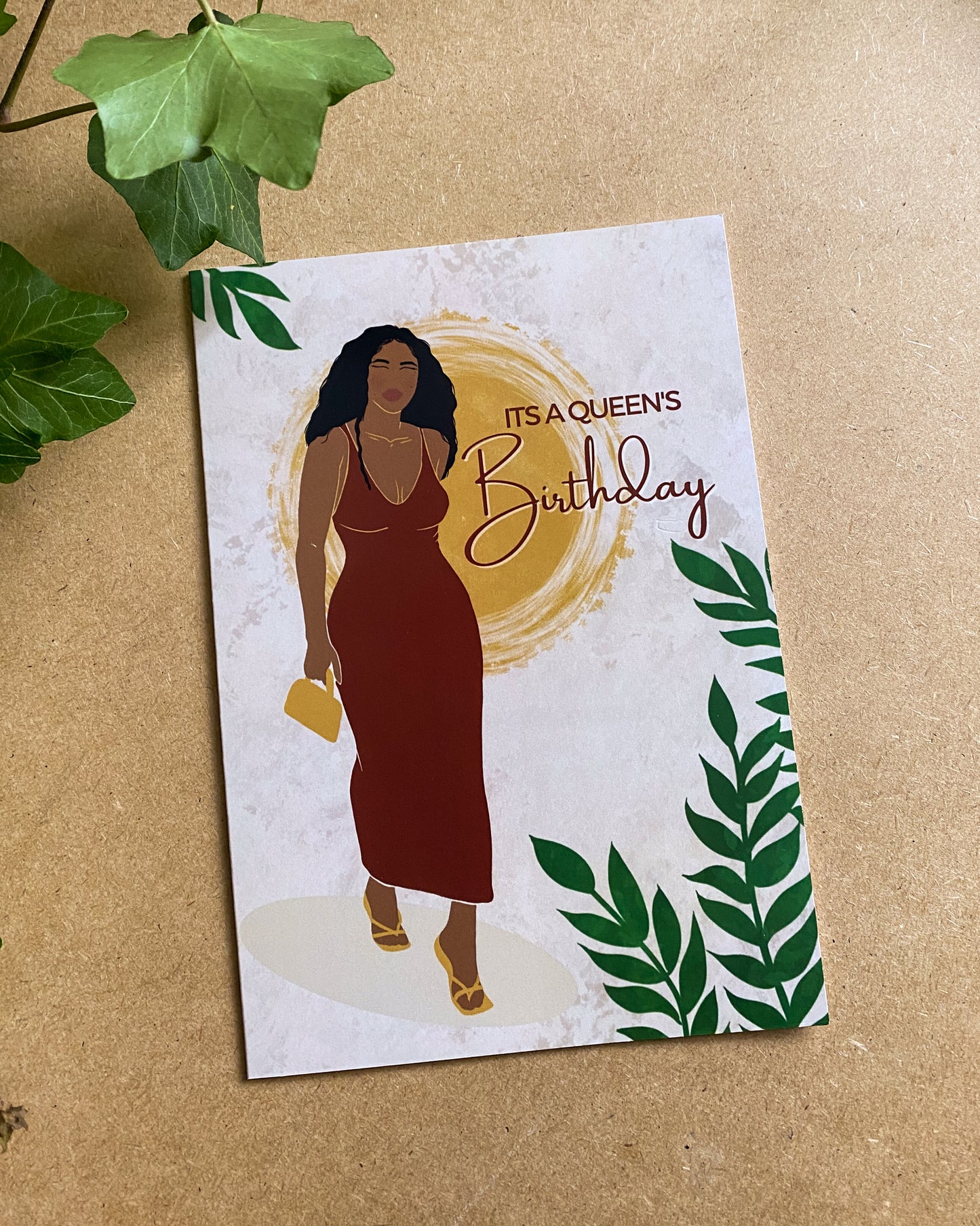 Destiny’s It’s a Queens Birthday - Black Woman Celebration Card