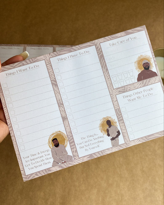 Black Man Daily To Do List - Planner
