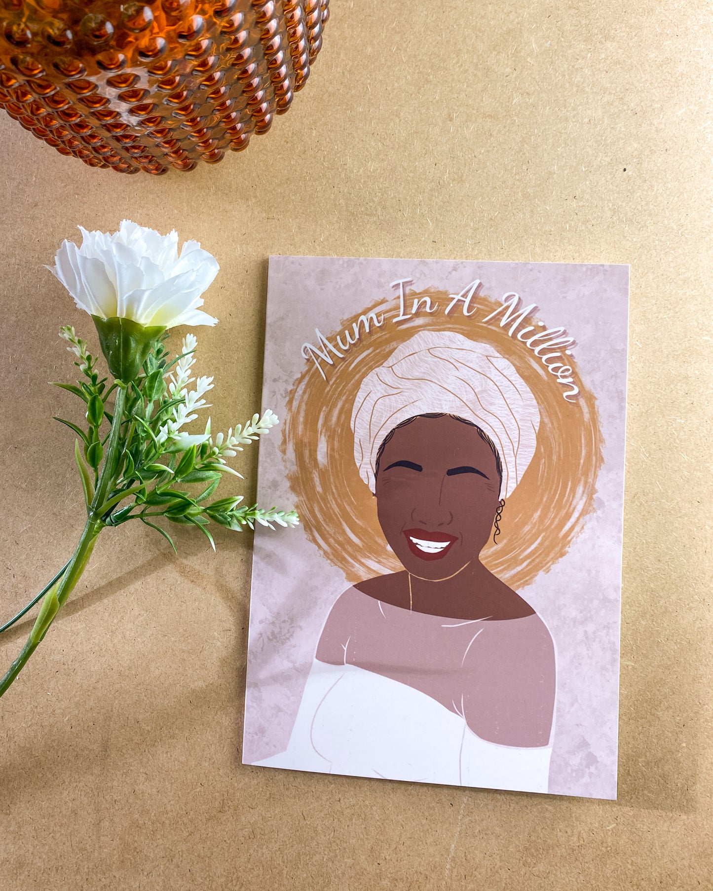 Mother's Day, Black Queen Mum In A Million - Woman Birthday Card Mama Lola