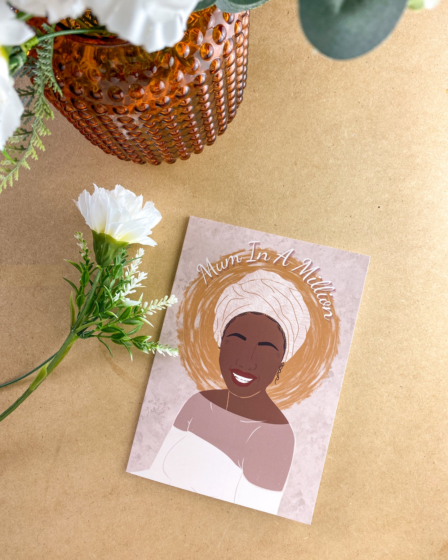 Mother's Day, Black Queen Mum In A Million - Woman Birthday Card Mama Lola