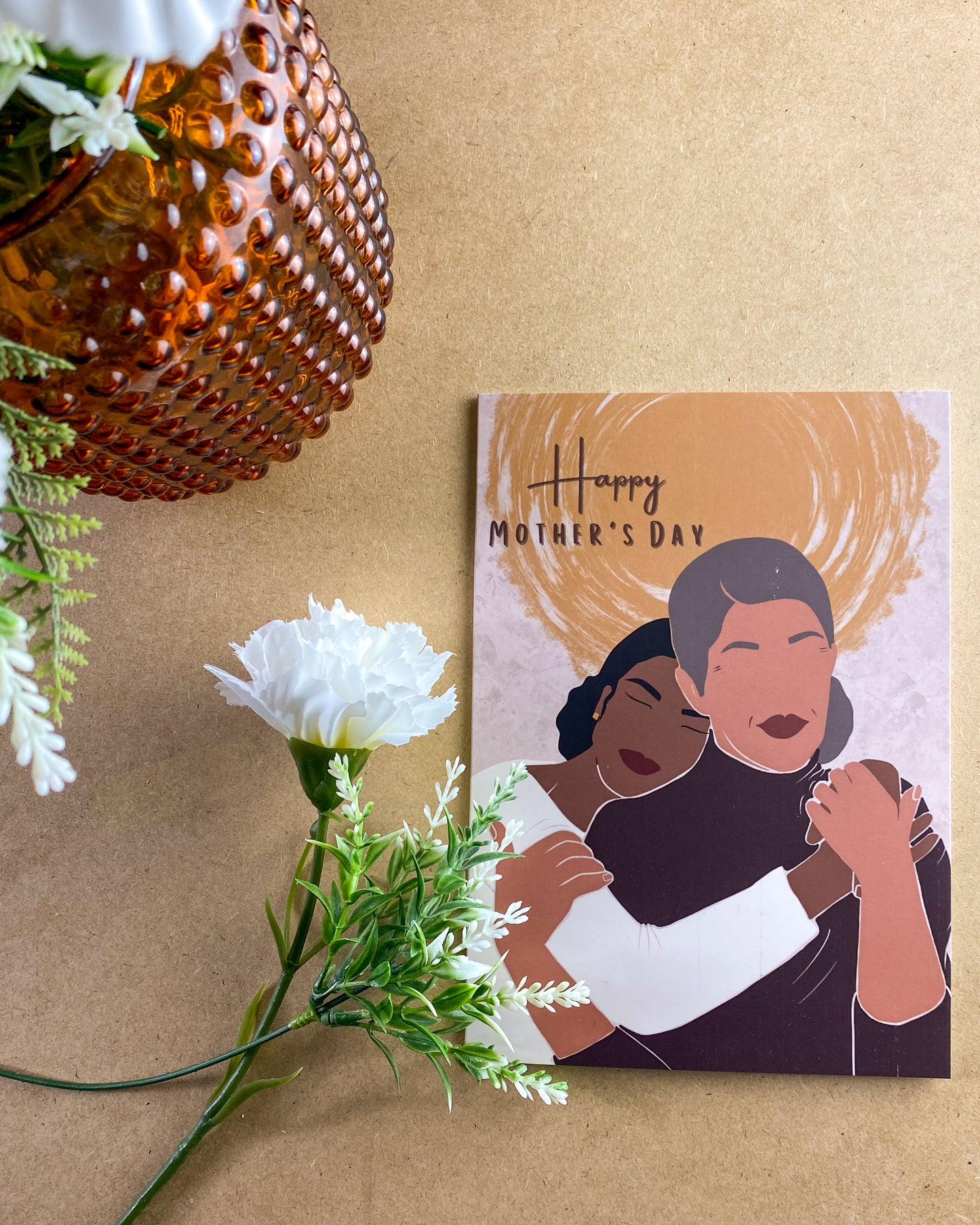 Mother & Daughter - Mother’s Day Card - Queen - Interracial Mixed Mum