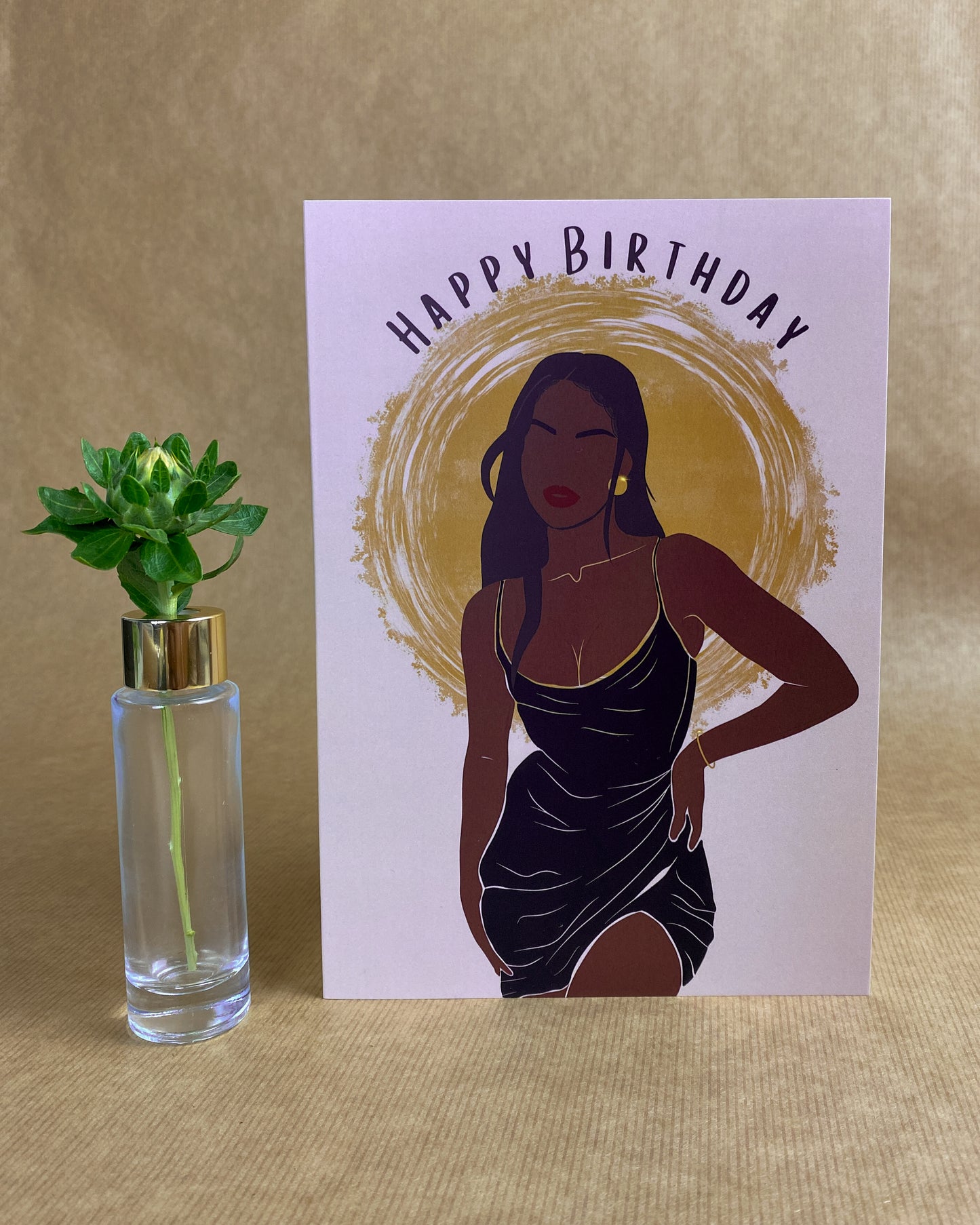 Neah's Black Birthday Dress - Black Woman Birthday Card
