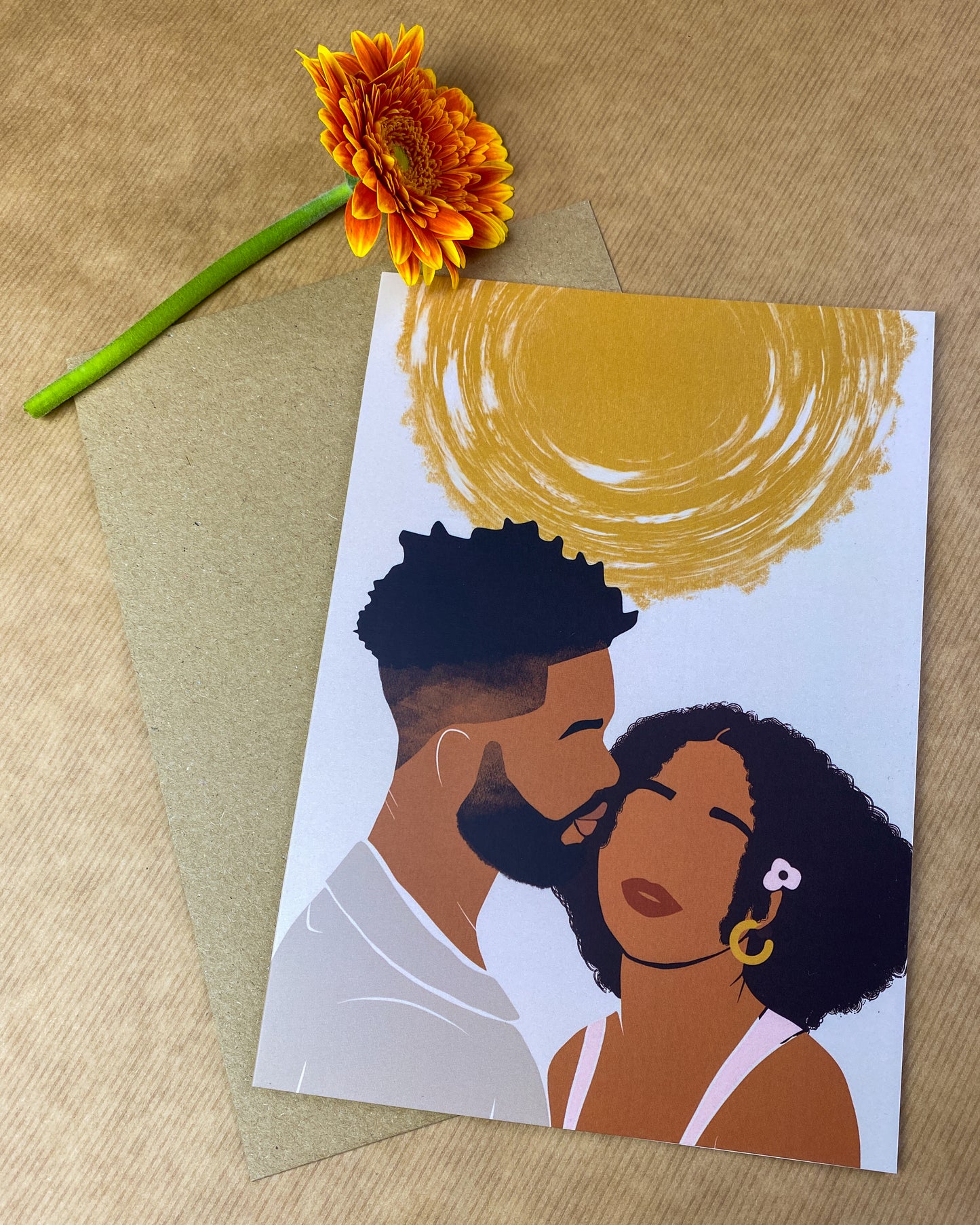 Black Love, Black Couple Card, Anniversary, Black Greeting Cards. Mixed Race