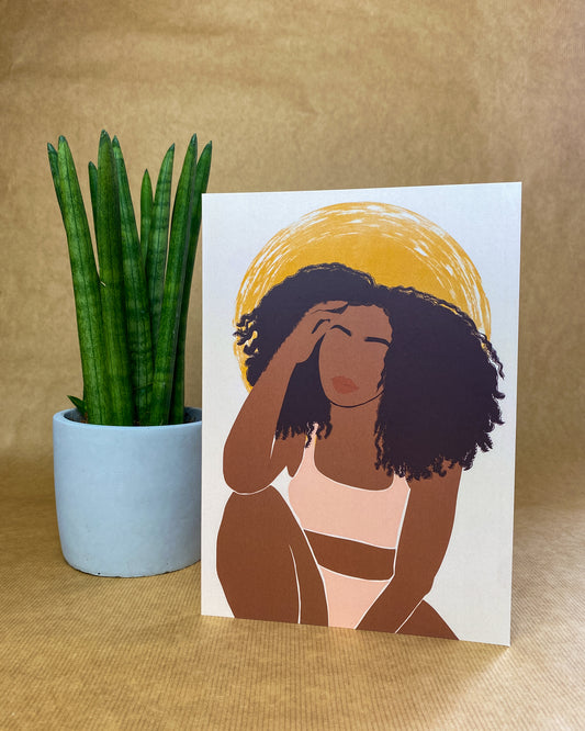 Montana - Black Woman Birthday Card