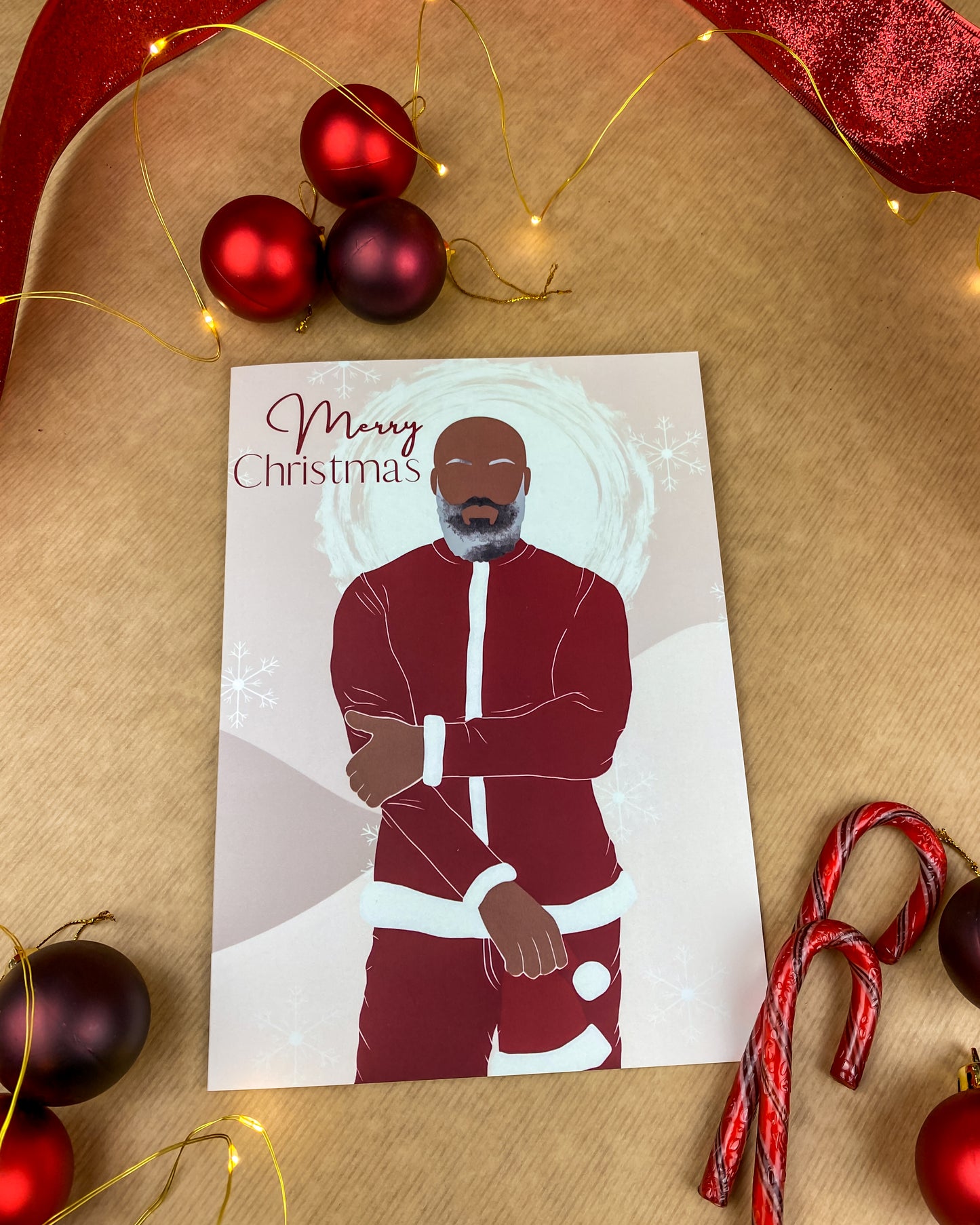 Sexy Santa - Black Man Christmas Card