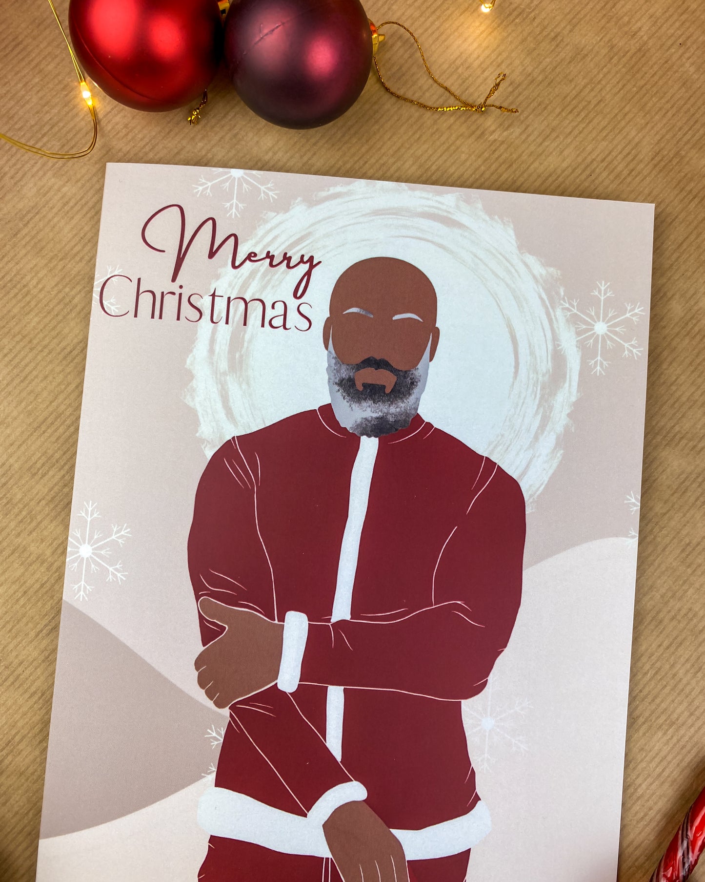 Sexy Santa - Black Man Christmas Card