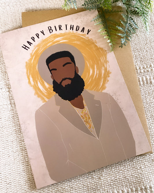 Happy Birthday Black Man Card.