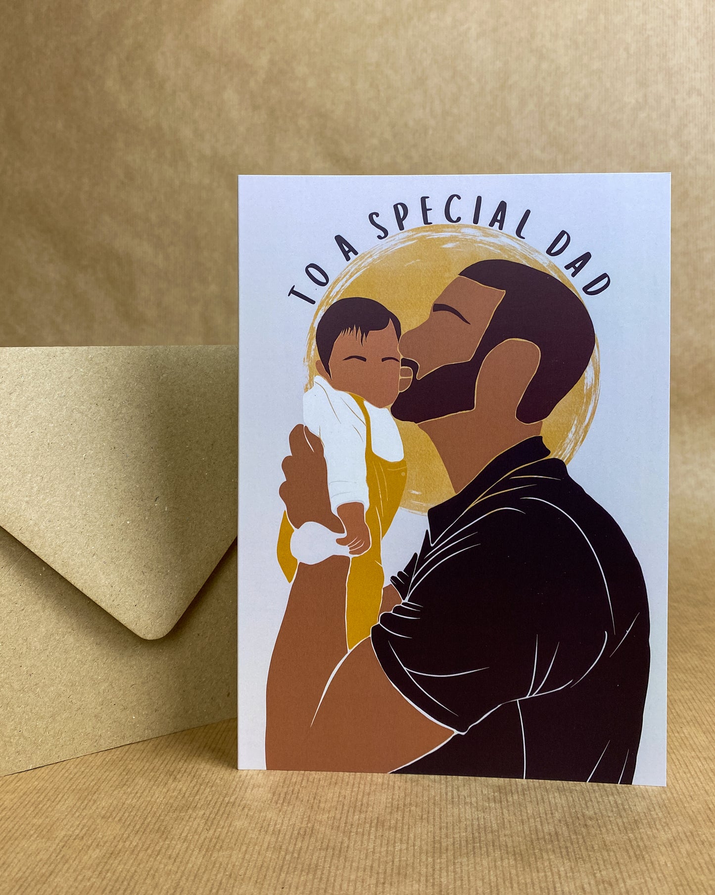 Fathers Day - Special Dad - Birthday Mixed Race / Black Man Greeting Card