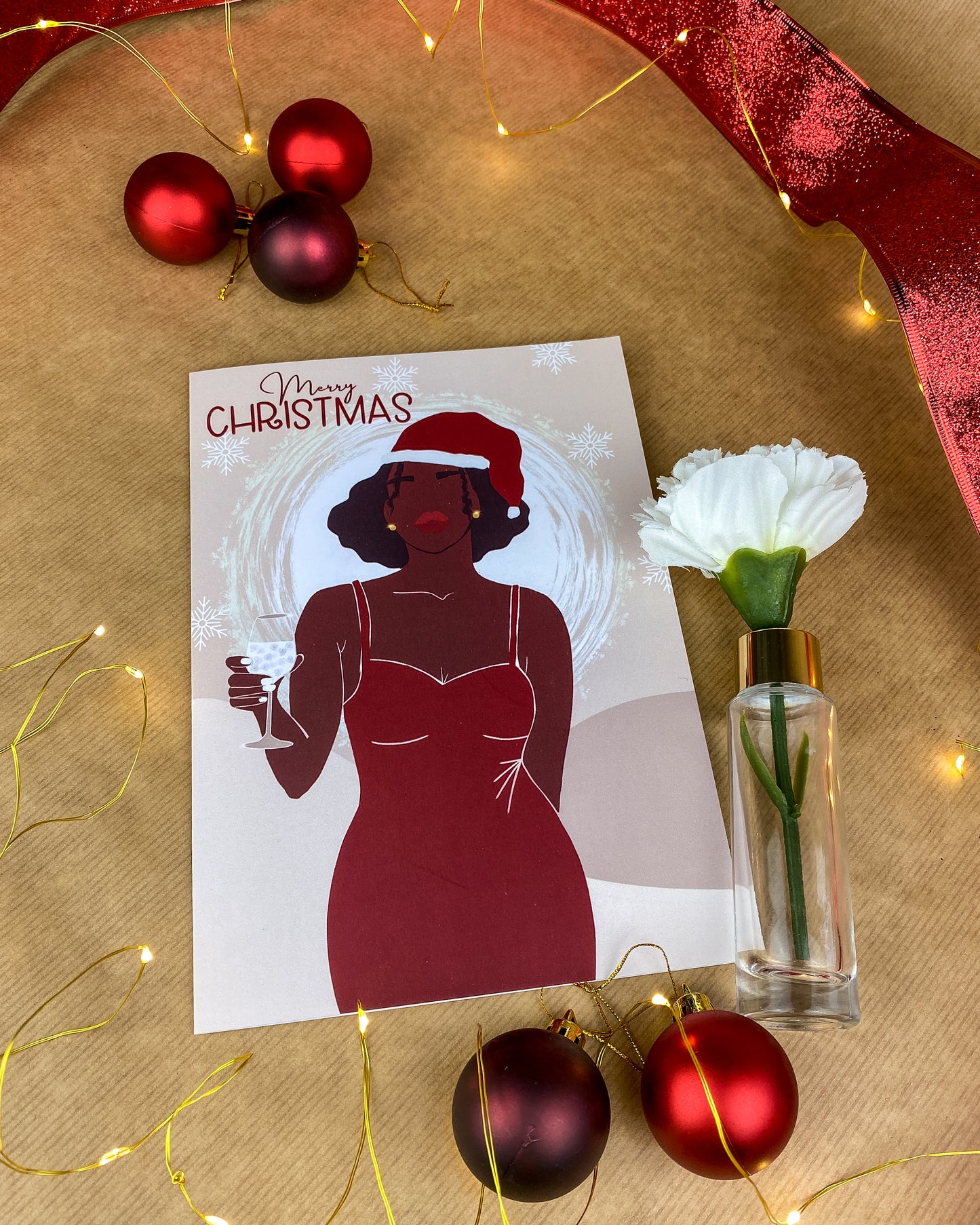 Black Christmas Queen, Seasons Greetings - Black Christmas Card