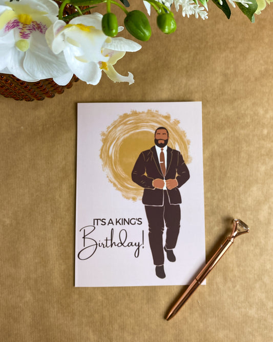 Kings Happy Birthday Day Suited & Booted Card.