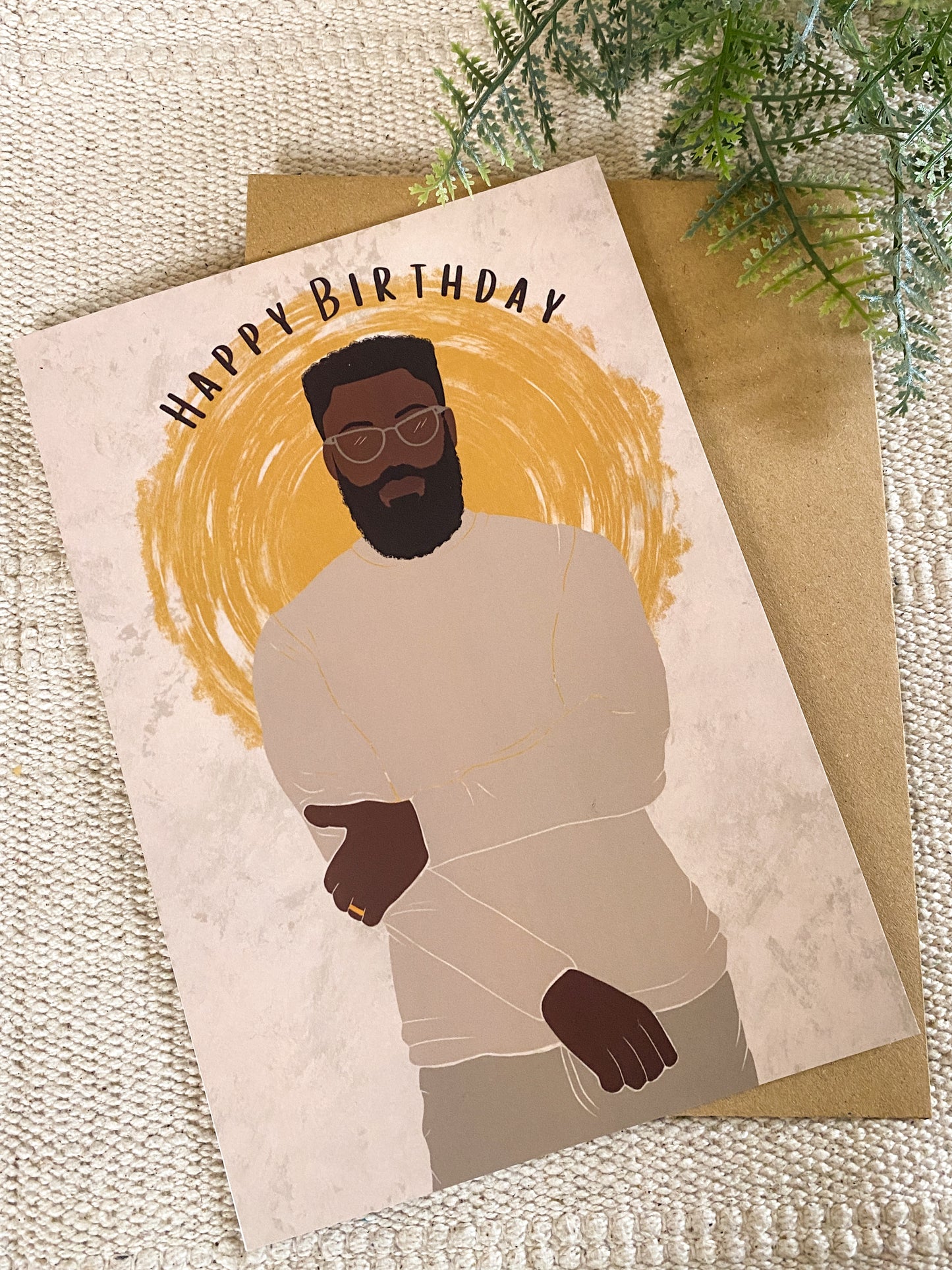 Happy Birthday Black Man Card.