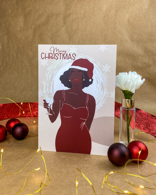 Black Christmas Queen, Seasons Greetings - Black Christmas Card