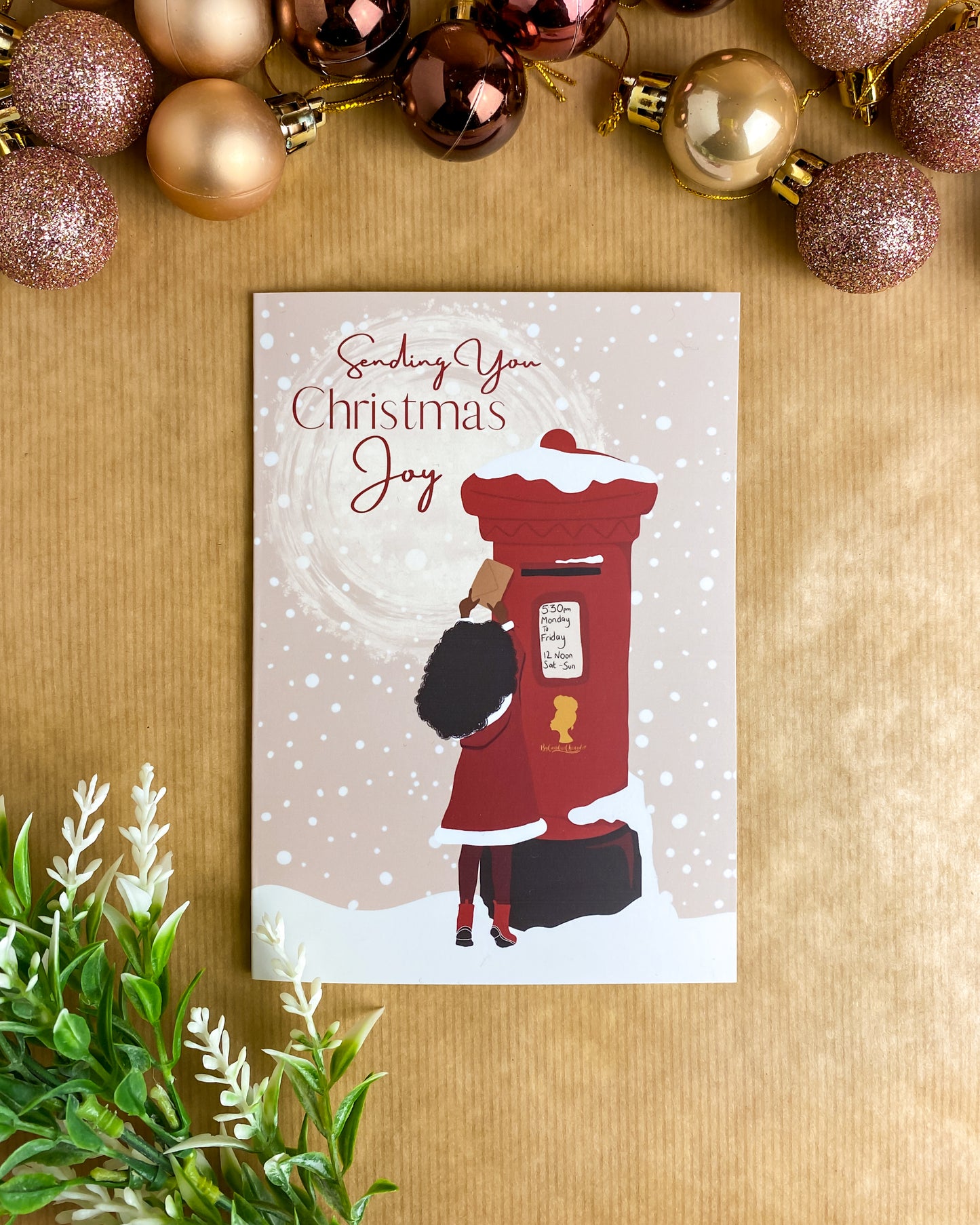 Christmas Postbox - Girl Christmas Card 6 A6 Card Multipack