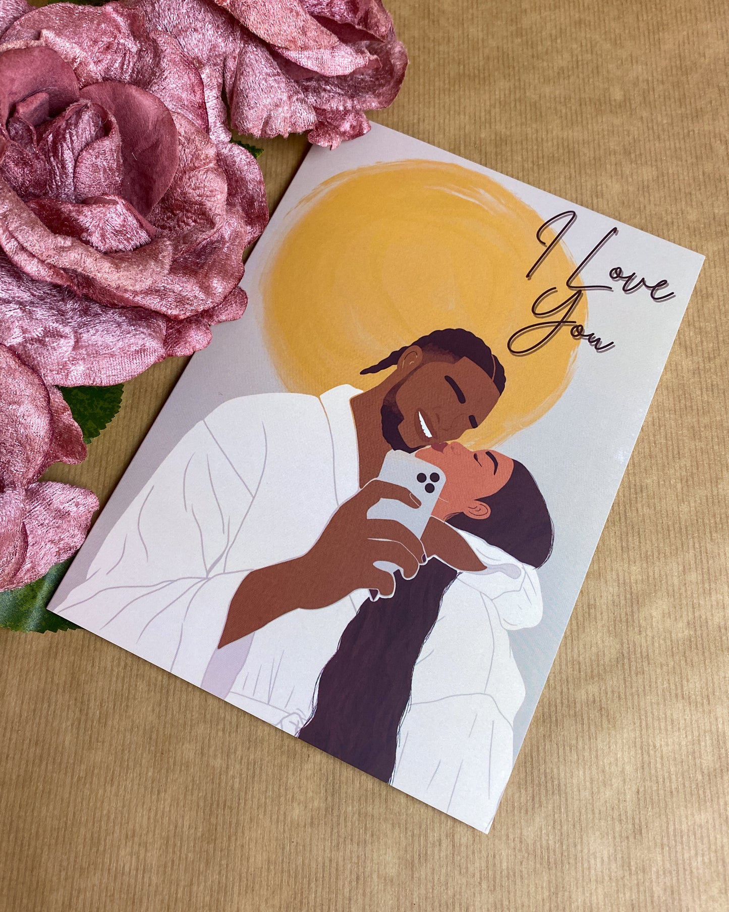 Selfie Lover’s Black Love - Greetings Card