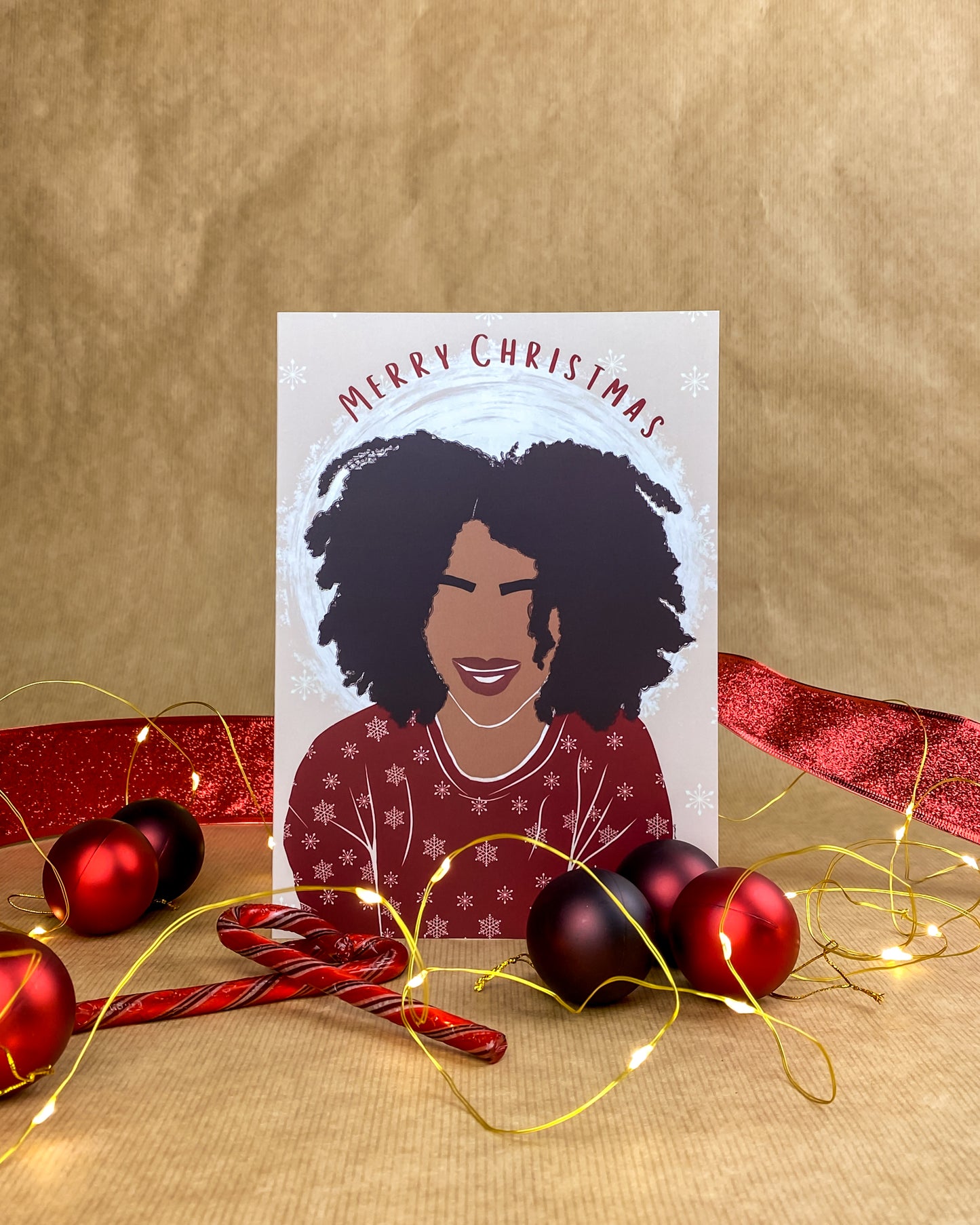 Sinead’s Christmas Jumper - Black Woman Christmas Card