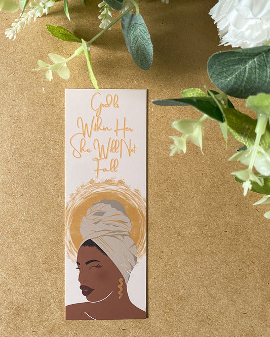Black Queen woman bookmark. Melanin African pagekeeper Headwrap abstract art black girl magic
