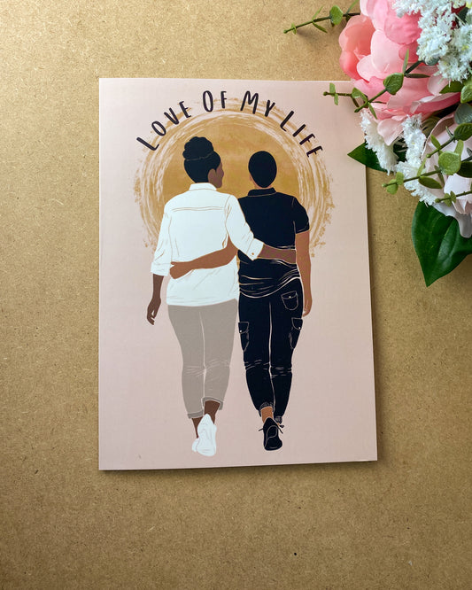 Walking Lovers / Love Of My Life Valentines Day Greeting Card