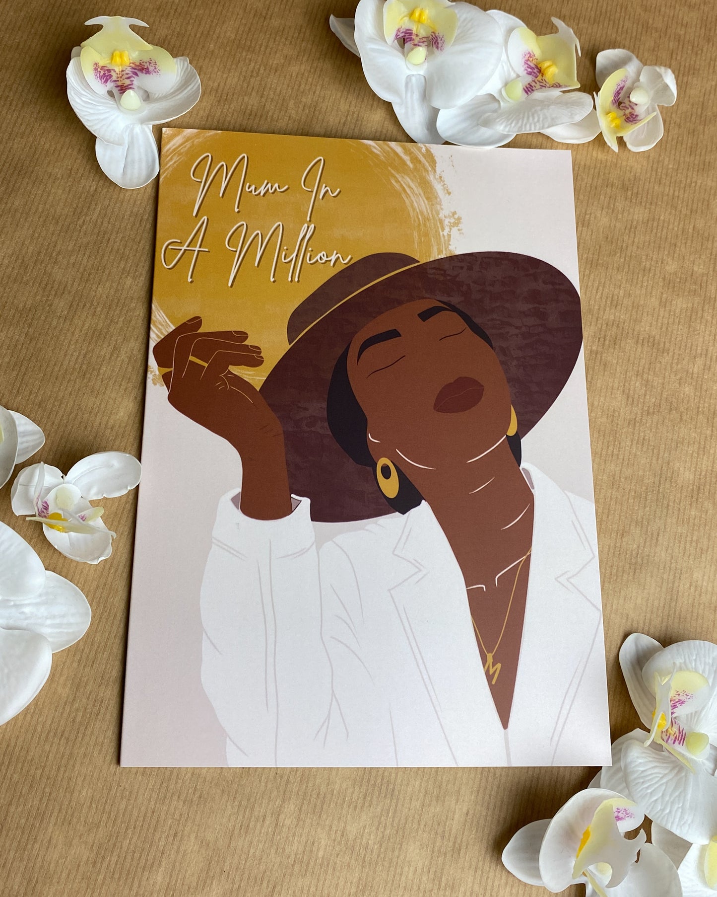 Black Mum Birthday Card - Black Queen - Mom Mama Laila