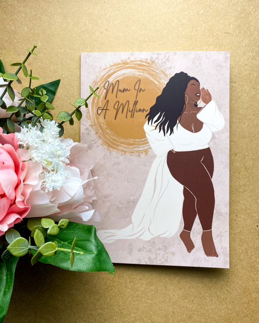 Trina’s Happy Mothers Day Card - Black Queen - Mum
