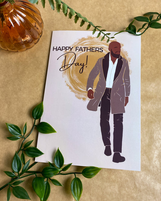 Bald, Bearded & Suited Fathers Day Card.