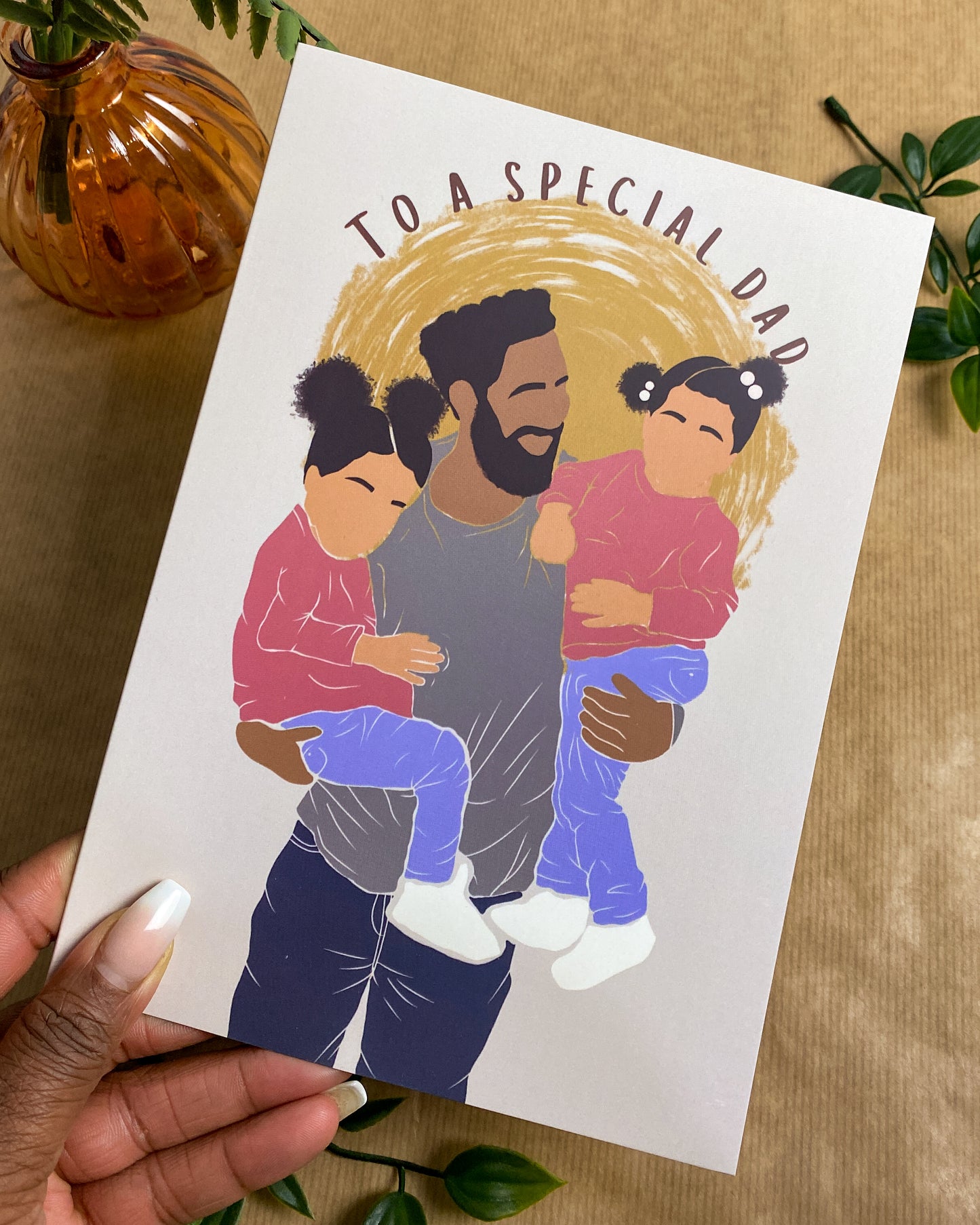 Girl Twin Dad Fathers Day - Special Dad Two Mixed Race Children
