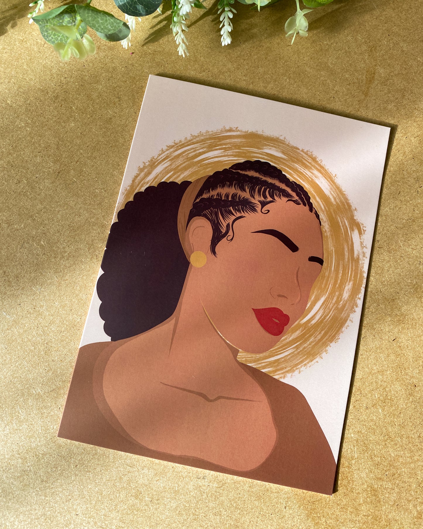 Niyah’s Braids - Mixed Race Girl Blank Birthday Celebration Card