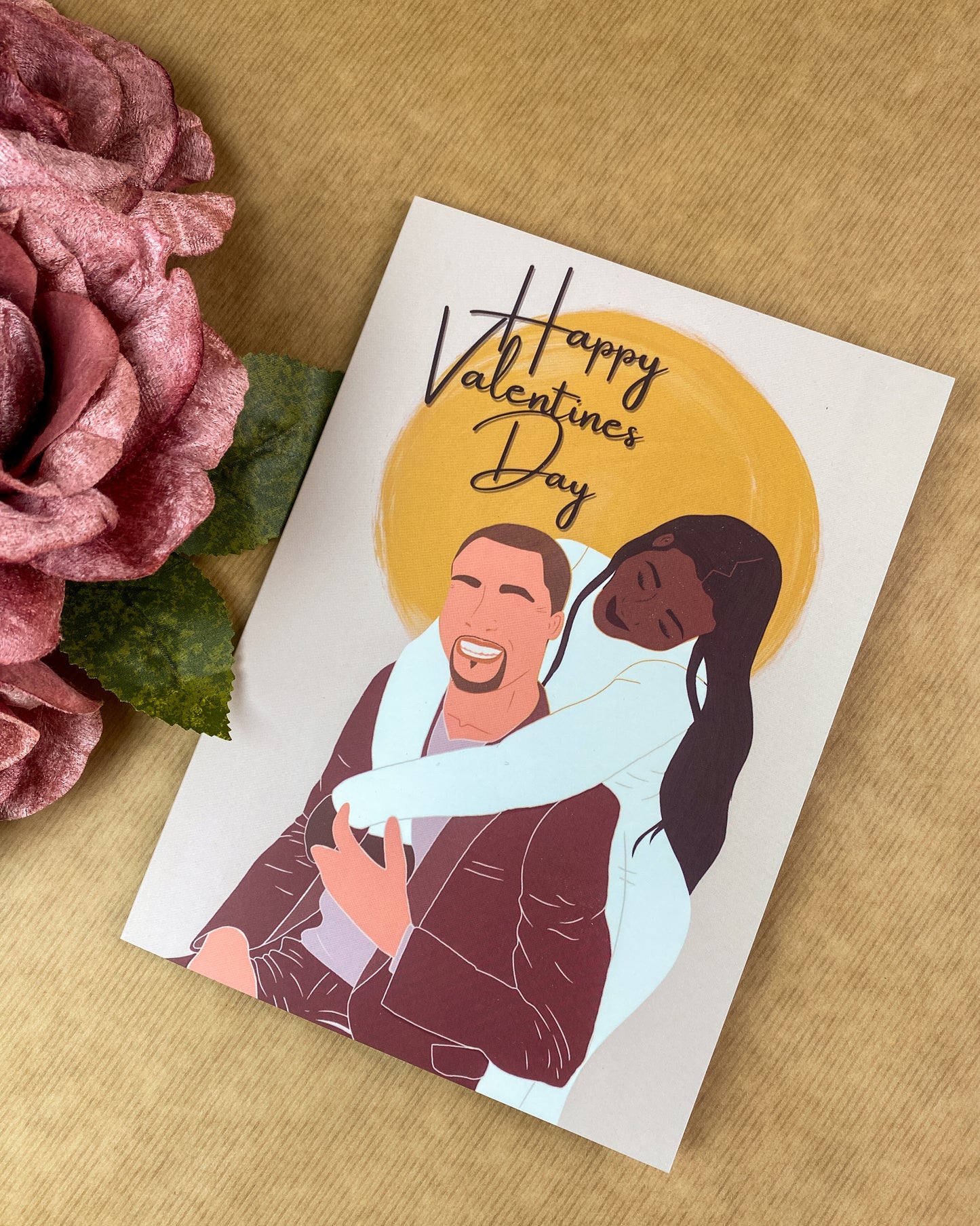 Proud Lovers / Interracial Valentines Day Greetings Card