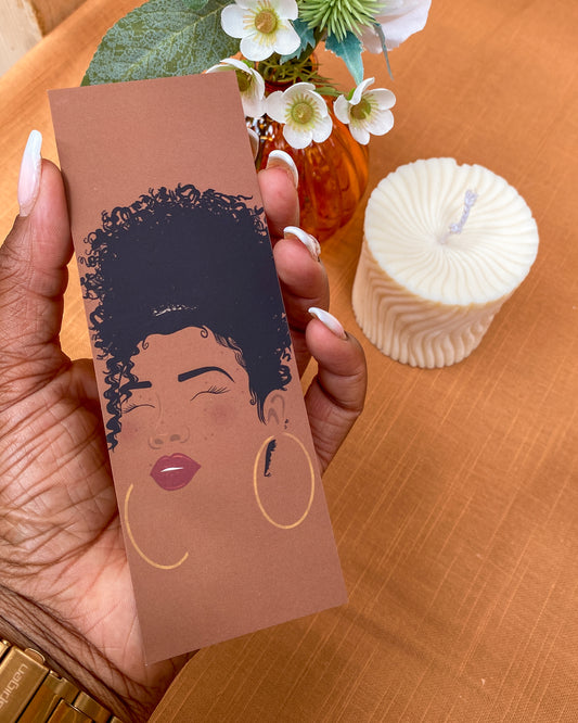 Shay’s Face & Curls - Black Woman Bookmark.