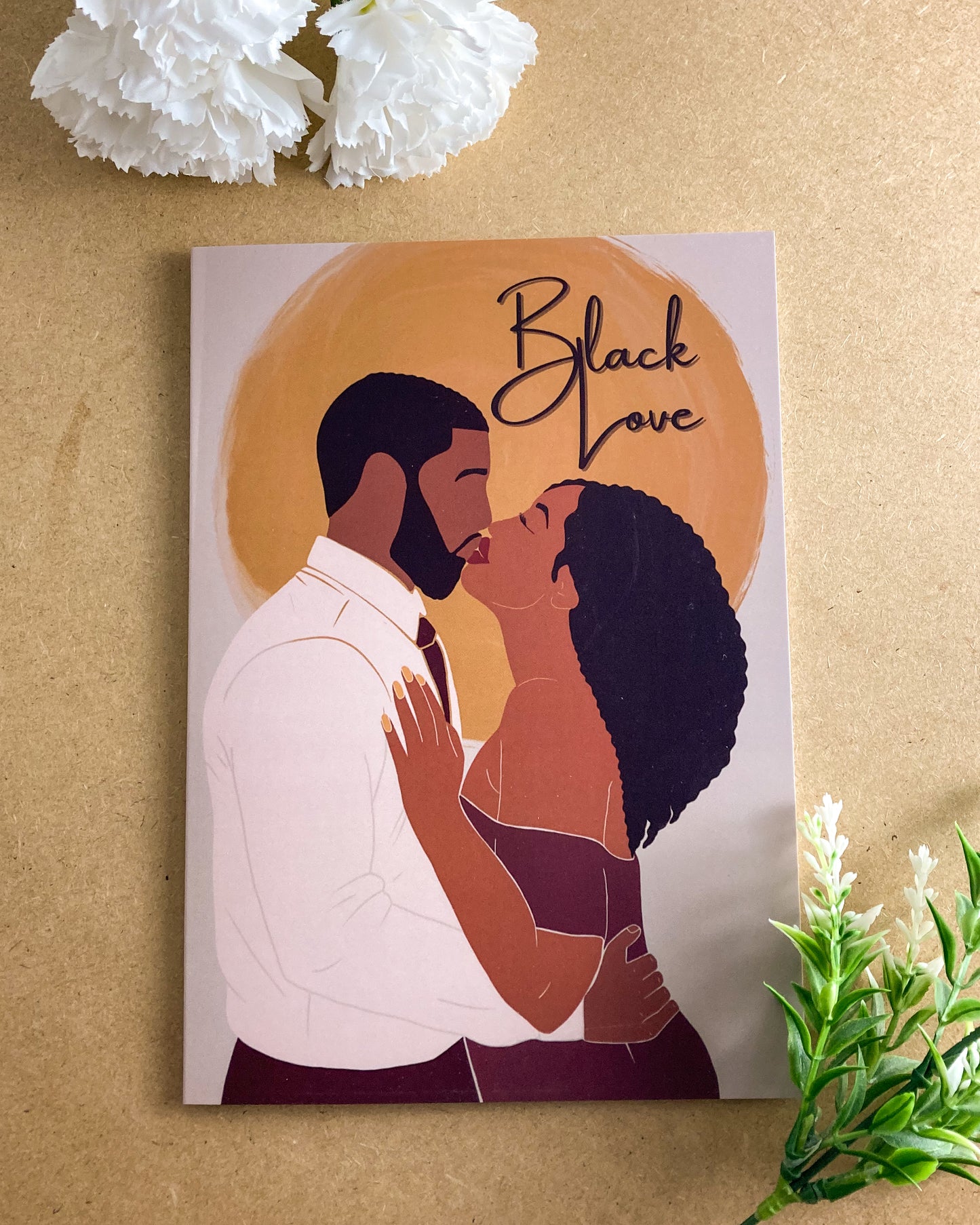 Kissing Lover’s - Black Love Valentines Day Greetings Card