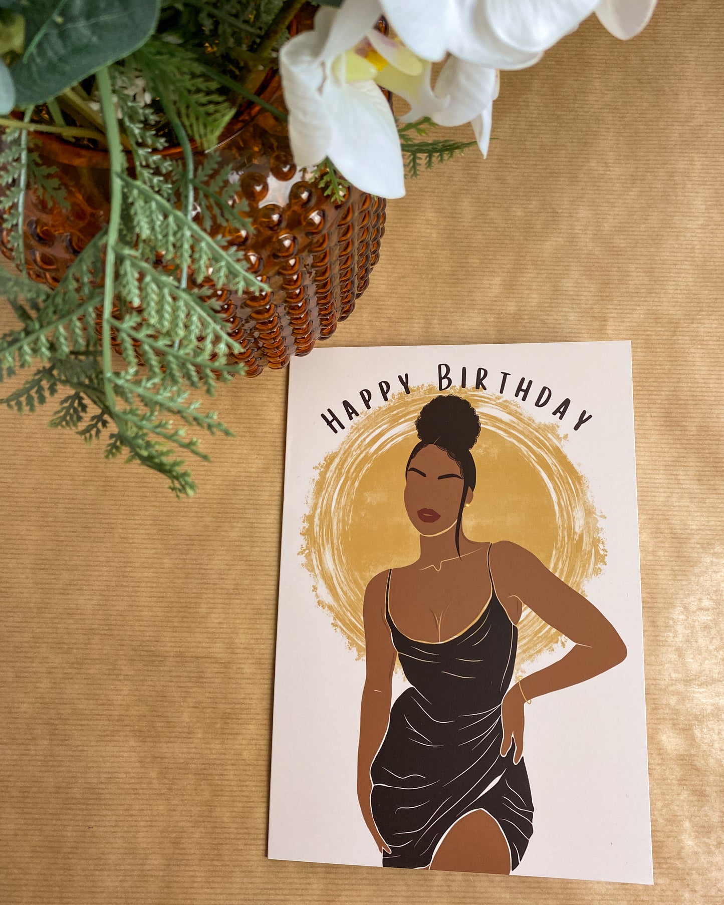 Tinas Birthday Puff - Black Birthday Card - Mid