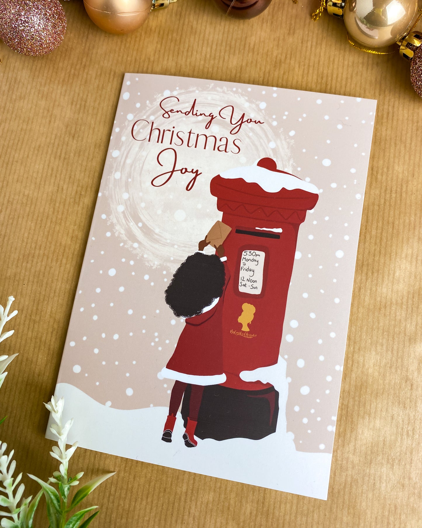 Christmas Postbox - Girl Christmas Card 6 A6 Card Multipack