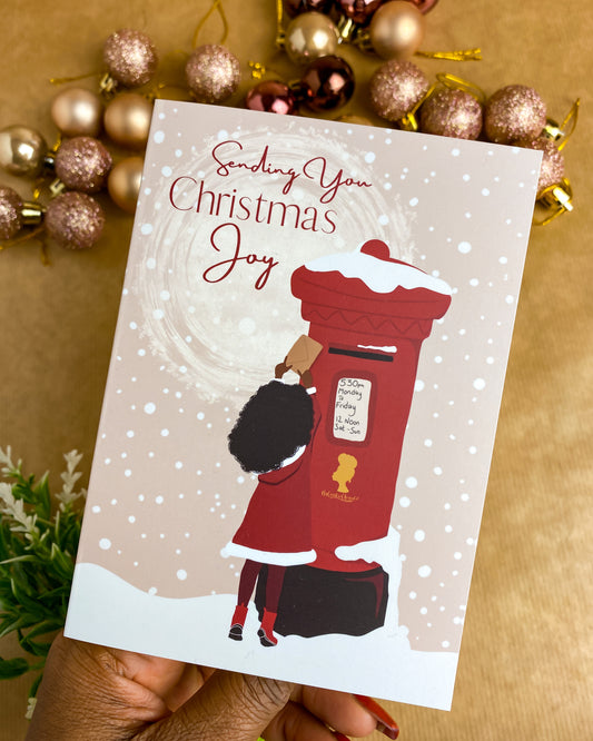 Christmas Postbox - Girl Christmas Card 5 A6 Card Multipack