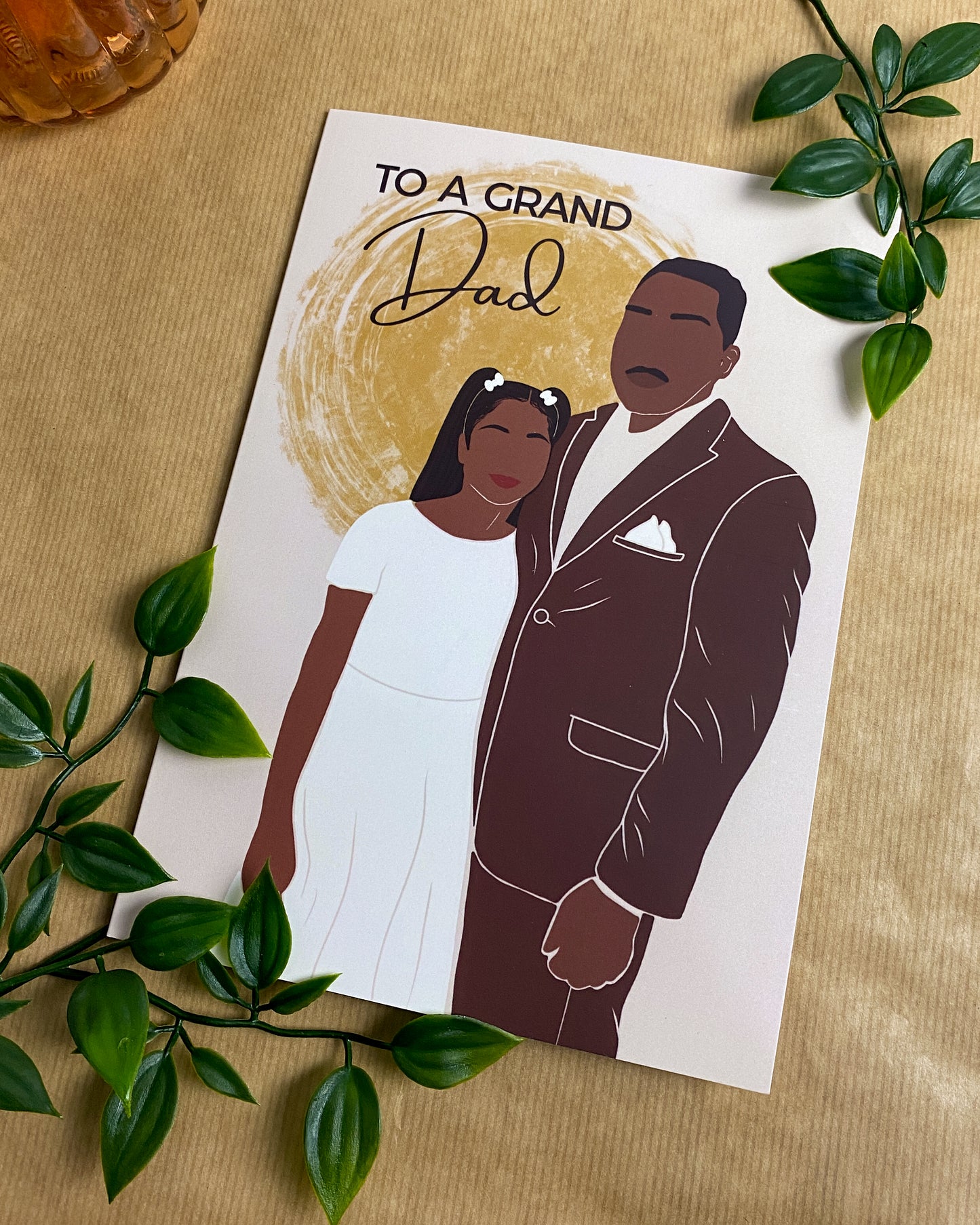 To a Grand Dad - Fathers Day Card Girl Grandad