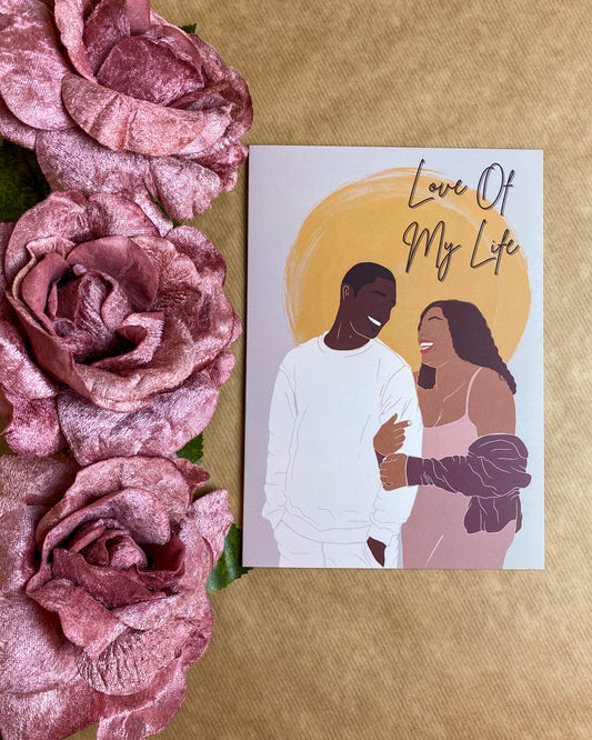 Happy Lover’s - Black / Mixed Race Love  Greetings Card