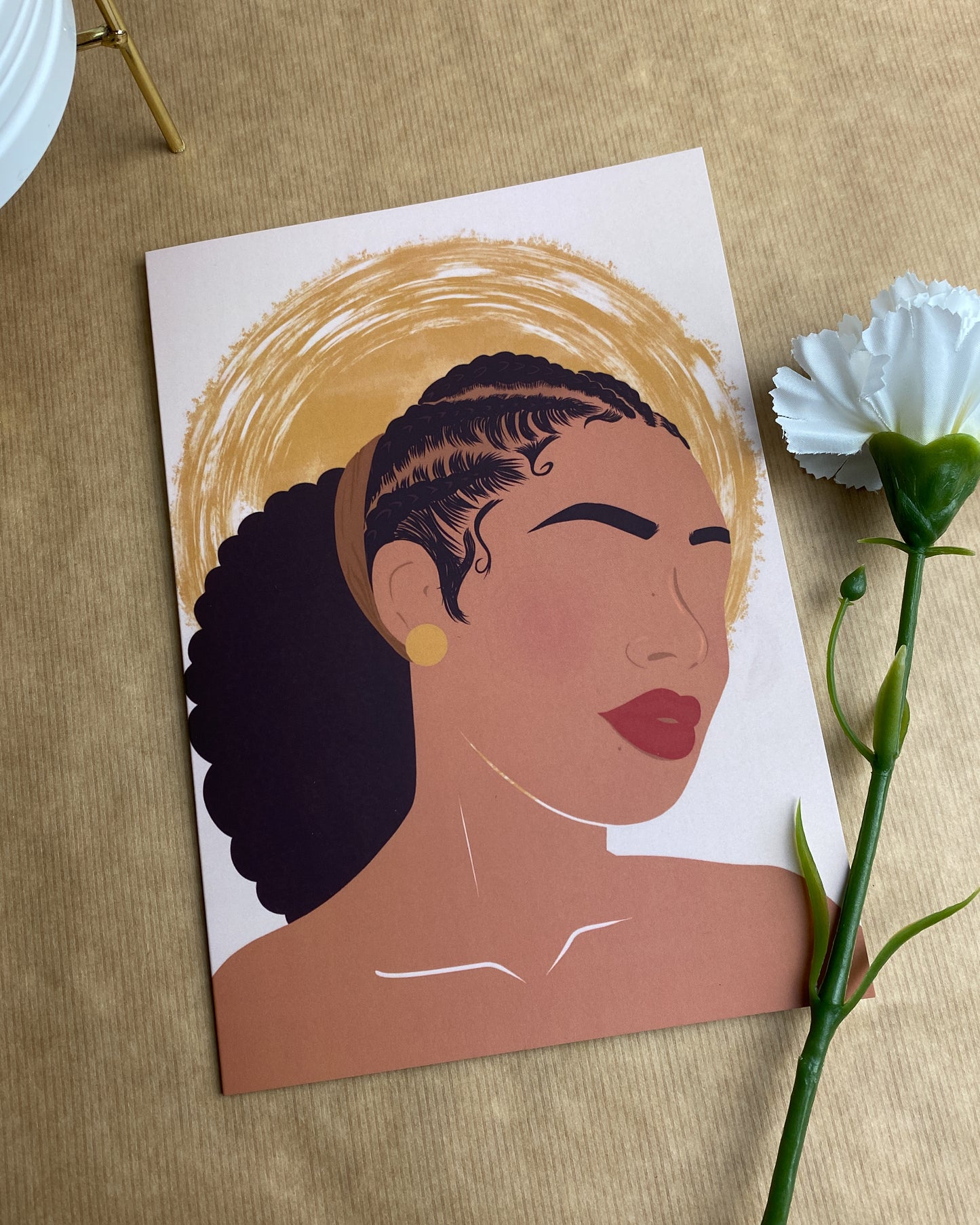 Niyah’s Braids - Mixed Race Girl Blank Birthday Celebration Card