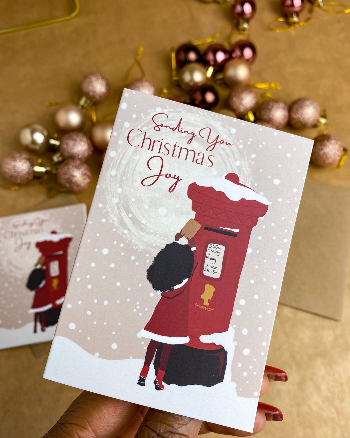 8 Pack Mini A7 Christmas Postbox - Christmas Card Multipack - Children's Seasons Greetings Cards Diverse Black Greeting Cards